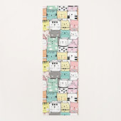 Kawaii Cute Big Cats Pattern Yogamat (Voorkant)