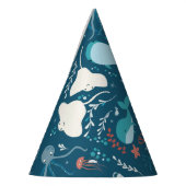 Kawaii Cute Blue Whales and Zee Life. Feesthoedjes (Links)