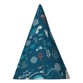 Kawaii Cute Blue Whales and Zee Life. Feesthoedjes (Rechts)