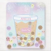 Kawaii Cute Bubble Pearl Milk Tea Tapioca Boba Muismat (Voorkant)