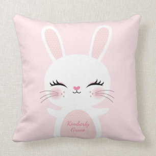 Kawaii Cute Bunny Rabbit Girl Nursery Room Kussen