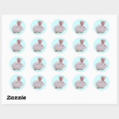 Kawaii Cute Bunny Ronde Sticker (Vel)
