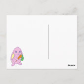 Kawaii Cute Cartoon Bunny Rabbit Carrot Briefkaart (Achterkant)