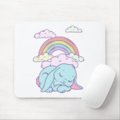 Kawaii Cute Cartoon Bunny Rabbit Rainbow Muismat (Met muis)