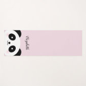 Kawaii Cute Cartoon Panda Beer op Roze douanenaam Yogamat (Voorkant (horizontaal))