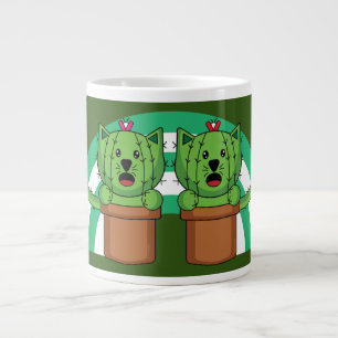 Kawaii Cute Cat Cactus Plant Pet Grote Koffiekop