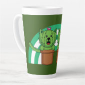 Kawaii Cute Cat Cactus Plant Pet Latte Mok (Linkerhoek)