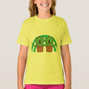 Kawaii Cute Cat Cactus Plant Pet T-shirt