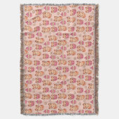 Kawaii Cute Cats and Cupcakes Pink Pattern Deken (Voorkant Verticaal)