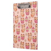 Kawaii Cute Cats and Cupcakes Pink Pattern Klembord (Links)