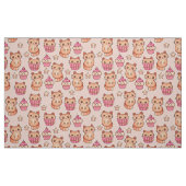 Kawaii Cute Cats and Cupcakes Pink Pattern Stof (Fat Quarter)