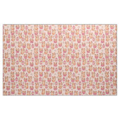 Kawaii Cute Cats and Cupcakes Pink Pattern Stof (Yard (91,4 cm))