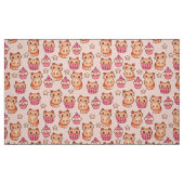 Kawaii Cute Cats and Cupcakes Pink Pattern Stof (Fat Quarter)