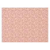 Kawaii Cute Cats and Cupcakes Pink Pattern Tafelkleed (Voorkant (Horizontaal))