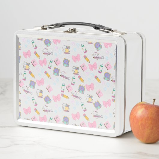 Kawaii Cute Cats & Pastel Stationery Lunchbox (In situ)