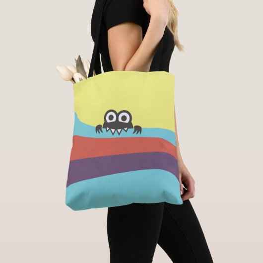 Kawaii Cute Creature Rainbow Colorful Tote Bag (Dichtbij)