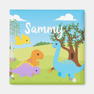 Kawaii Cute Dinosaur Friends Kinder Nursery Magneet