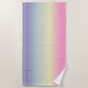 kawaii cute eenhoorn roze pastel regenboog kleuren strandlaken