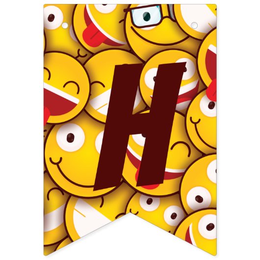 Kawaii Cute Emoji Emoticon Birthday. Vlaggetjes (Tweede vlag)