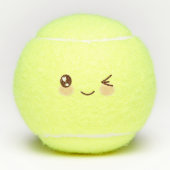 Kawaii Cute Emoticon Emoji Tennisballen (Voorkant)