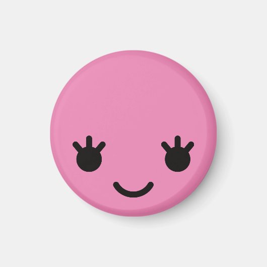 Kawaii Cute Face Magneet (Voorkant)