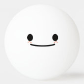Kawaii Cute Funny Face. Emoji. Emoticon. Pingpongbal (Achterkant)