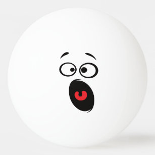 Kawaii Cute Funny Face. Emoji. Emoticon. Pingpongbal