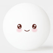 Kawaii Cute Funny Face. Emoji. Emoticon. Pingpongbal (Achterkant)