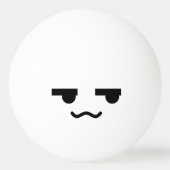 Kawaii Cute Funny Face. Emoji. Emoticon. Pingpongbal (Achterkant)