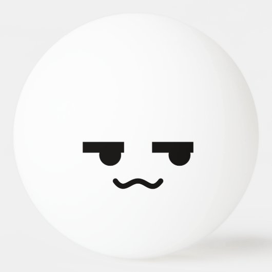 Kawaii Cute Funny Face. Emoji. Emoticon. Pingpongbal (Voorkant)