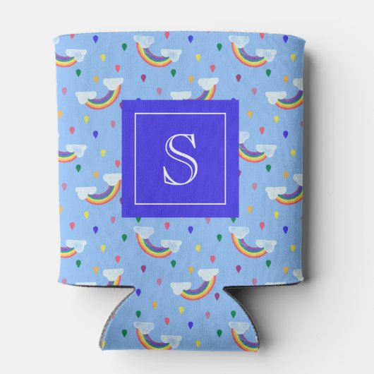 Kawaii Cute Girly Rainbows , gepersonaliseerd Blikjeskoeler (Achterkant)