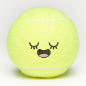 Kawaii Cute glimlachend Emoticon Emoji Face Tennisballen (Voorkant)
