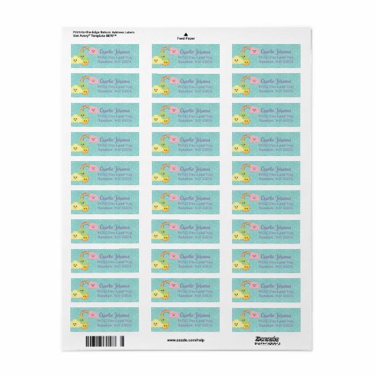 Kawaii Cute Happy Sun Clouds Rainbow Etiket (Full Sheet)