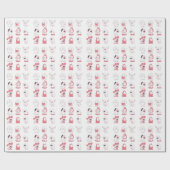 kawaii cute hond ontwerp cadeaupapier (Vlak)