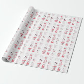 kawaii cute hond ontwerp cadeaupapier (Uitgerold)