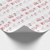 kawaii cute hond ontwerp cadeaupapier (Hoek)