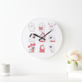 kawaii cute hond ontwerp grote klok (Huis)