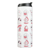 kawaii cute hond ontwerp thermosbeker (Gedraaid links)