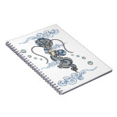 Kawaii Cute Japans dragon Milk Boba Tea Blue Notitieboek (Rechterzijde)