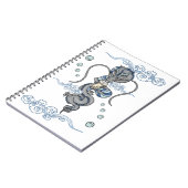 Kawaii Cute Japans dragon Milk Boba Tea Blue Notitieboek (Linkerzijde)