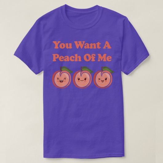 Kawaii Cute, je wilt een peach van me, grappige Fr T-shirt (Design voorkant)