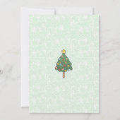 Kawaii Cute Kat & Kerstboom Uitnodiging (Achterkant)