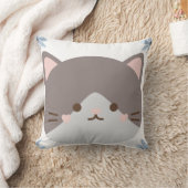 Kawaii Cute Kattengezicht Kussen (Deken)