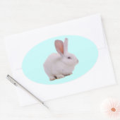 Kawaii Cute Konijn Konijn Ovale Sticker (Envelop)
