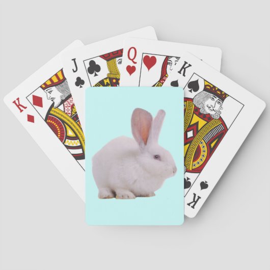 Kawaii Cute Konijn Konijn Pokerkaarten (Achterkant)
