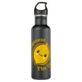 Kawaii Cute Lemon Squeeze the Day Funny Fruit Food Waterfles (Voorkant)