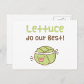 Kawaii Cute Lettuce doet onze beste Humor Briefkaart (Voorkant / Achterkant)