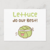 Kawaii Cute Lettuce doet onze beste Humor Briefkaart (Voorkant)