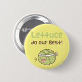 Kawaii Cute Lettuce doet onze beste Humor Ronde Button 5,7 Cm (Voorkant /achterkant)