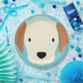 Kawaii Cute Little Puppy Dog. Papieren Bordje (Feest)